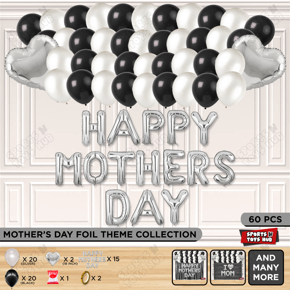 Happy Mothers Day Foil Letter Garland Theme Collection