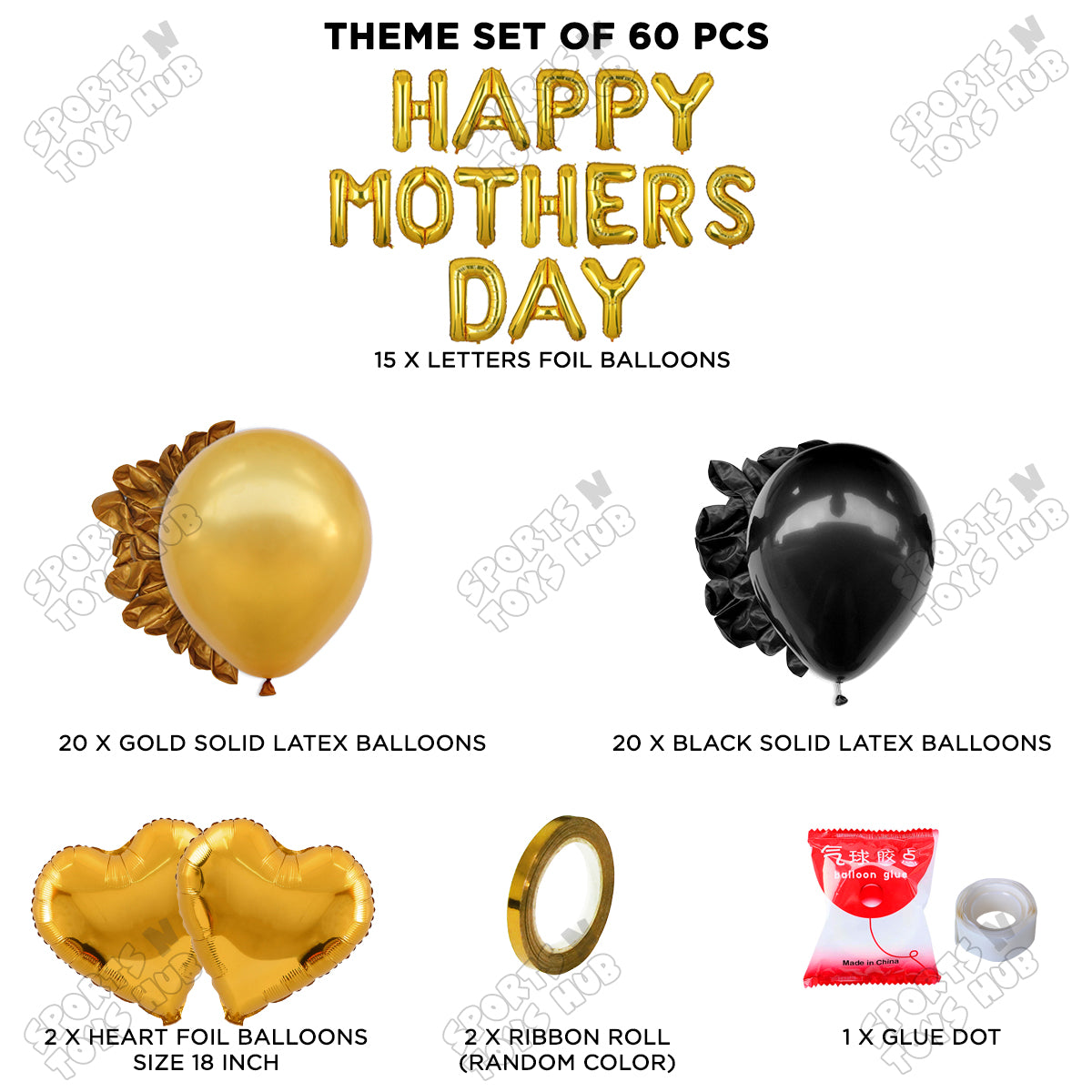 Happy Mothers Day Foil Letter Garland Theme Collection