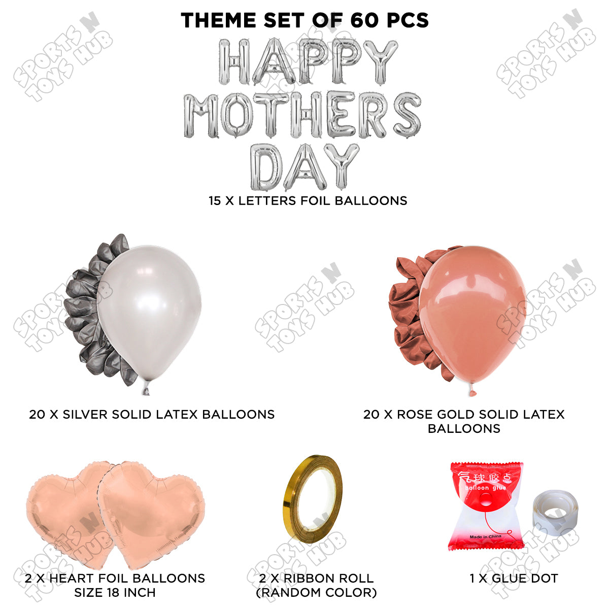 Happy Mothers Day Foil Letter Garland Theme Collection