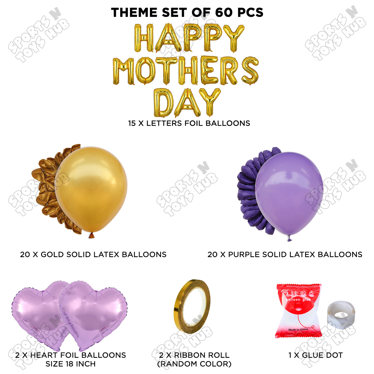 Happy Mothers Day Foil Letter Garland Theme Collection