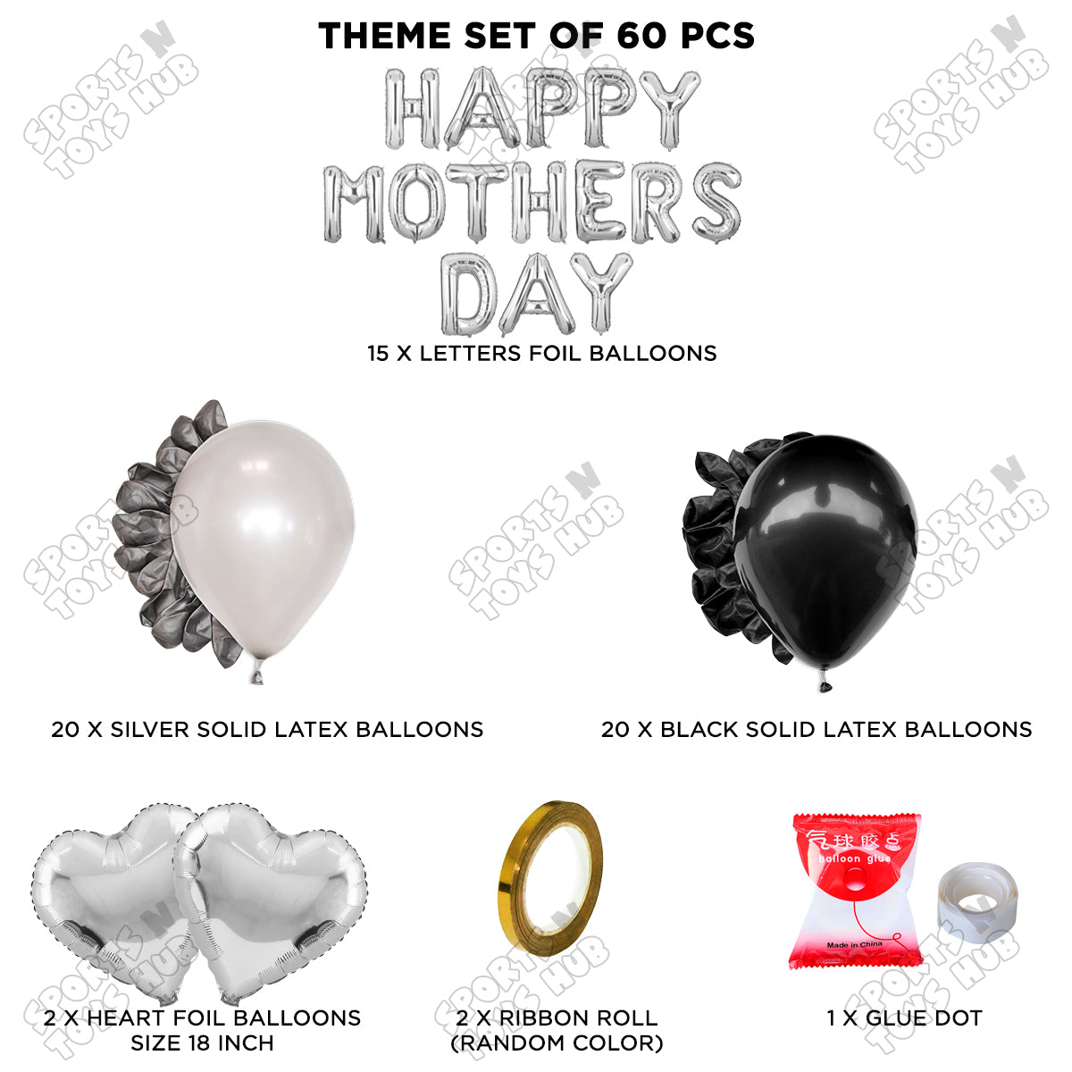 Happy Mothers Day Foil Letter Garland Theme Collection
