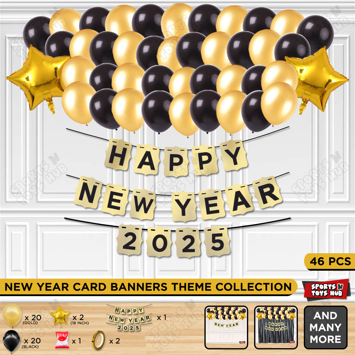 Happy New Year 2025 Card Banner Theme Collection