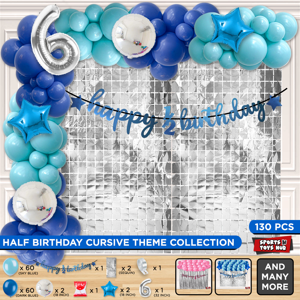 Happy 1/2 Birthday Cutout Banner Arch Theme