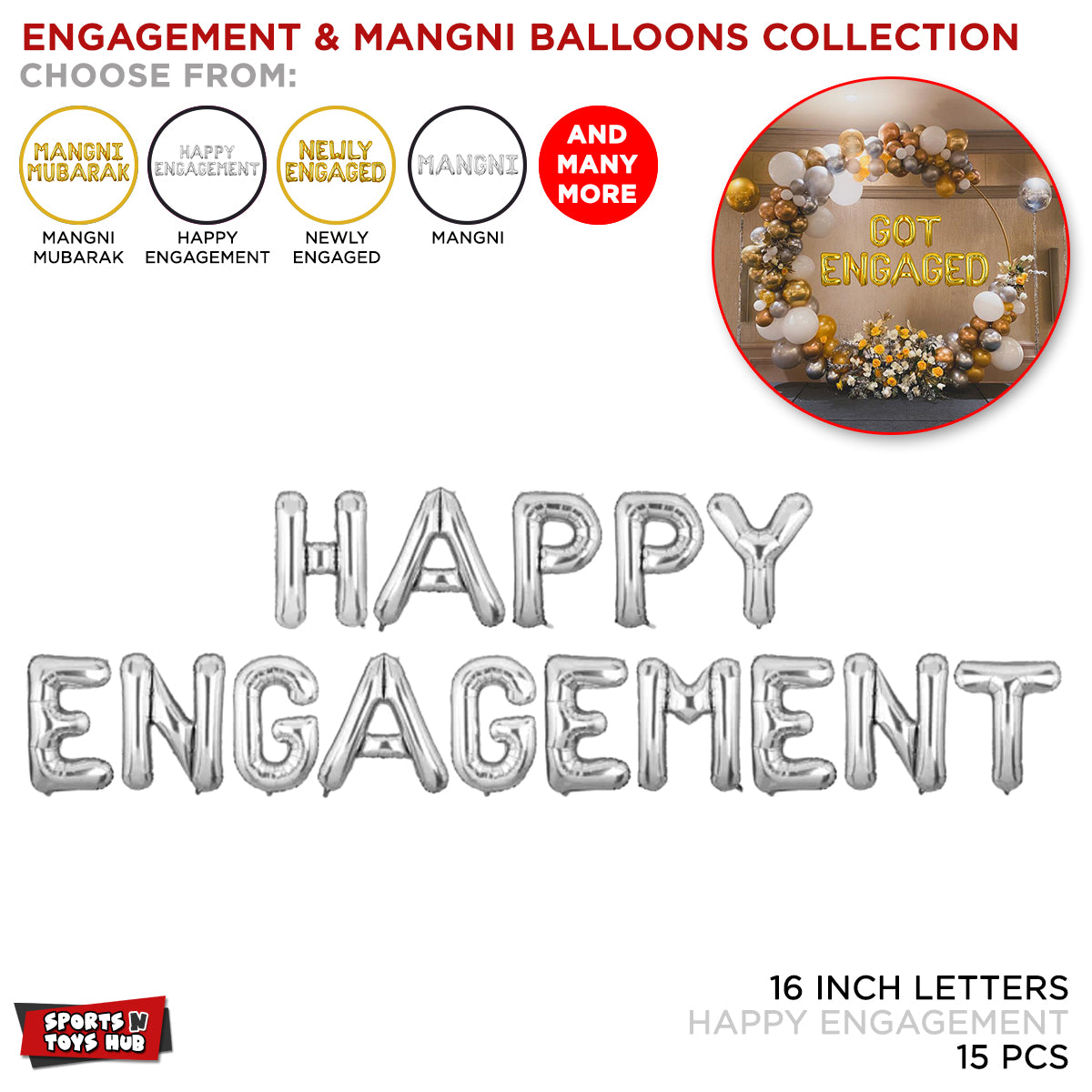 Happy Engagement Foil Letter Collection