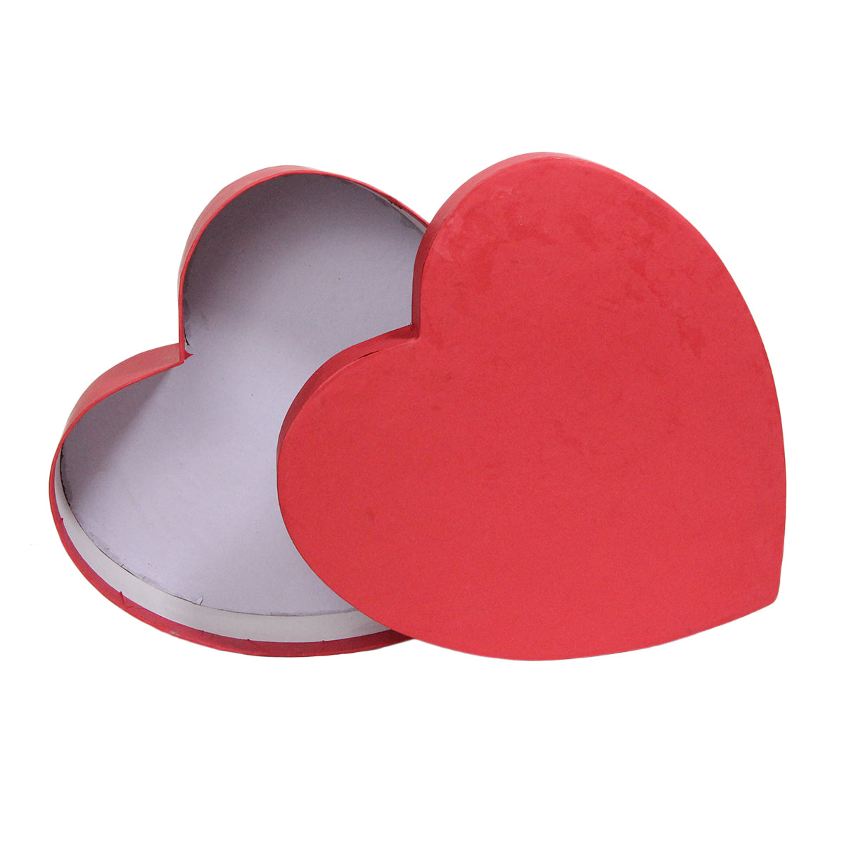 Heart Shape Paper Cardboard Flower Bucket Gift Box with Lid - 3 Piece Set