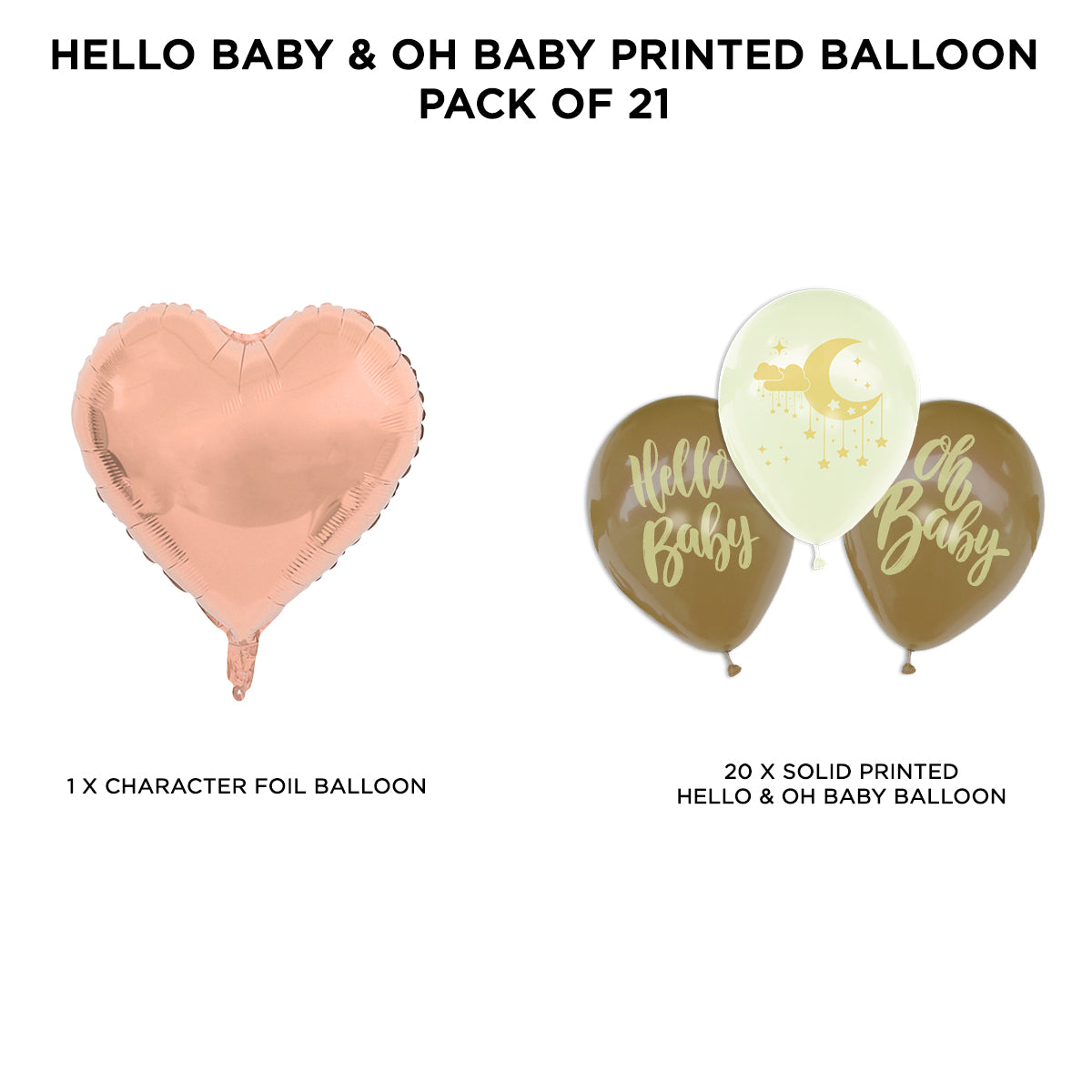 Oh Baby & Hello Baby Printed Balloon Bouquet