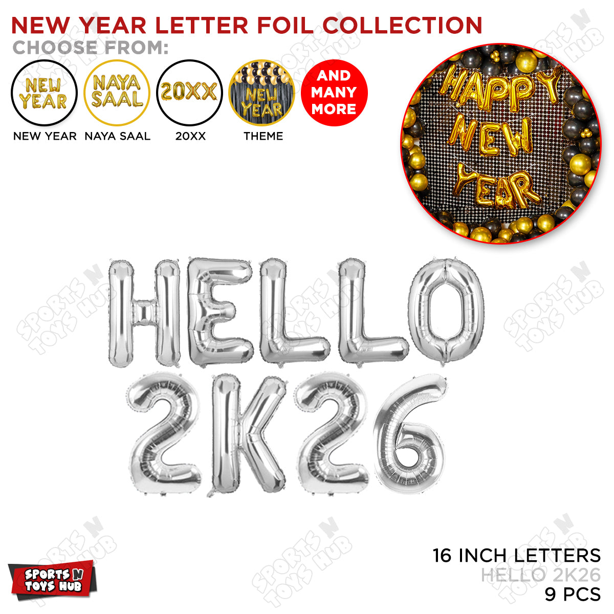 Hello 2026 Foil Letter Collection