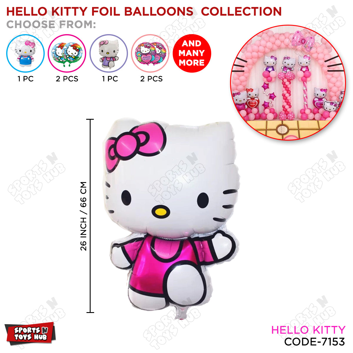 Hell0 Kitty Foil Balloon