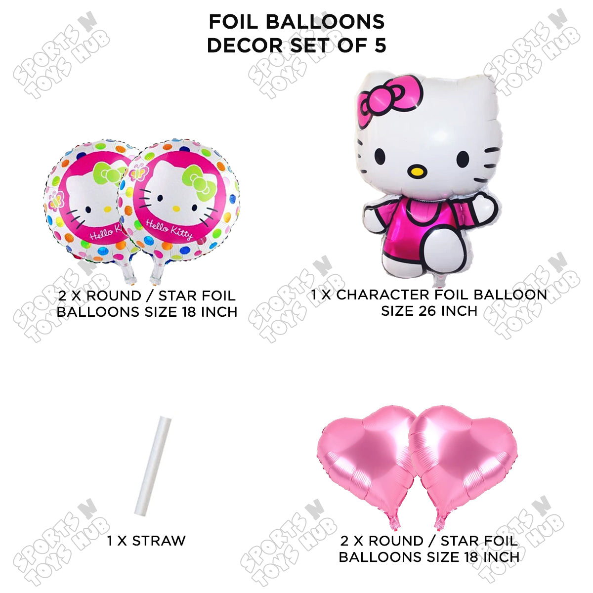 Hell0 Kitty Foil Balloon Set