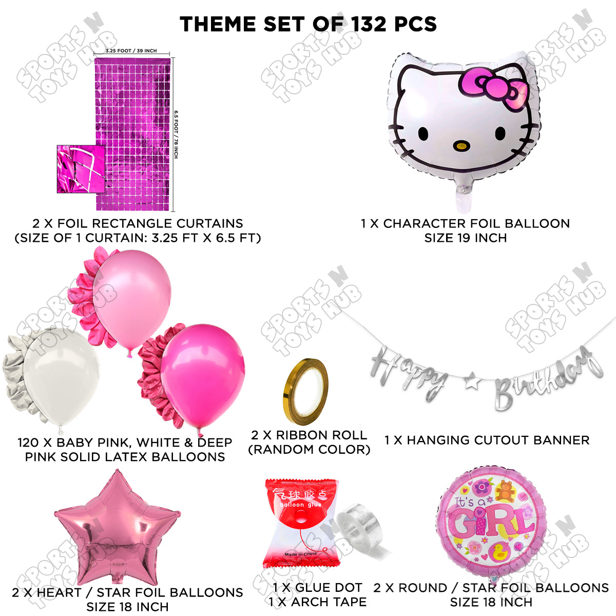 Hell0 Kitty Face Cursive Card Banner Arch Theme