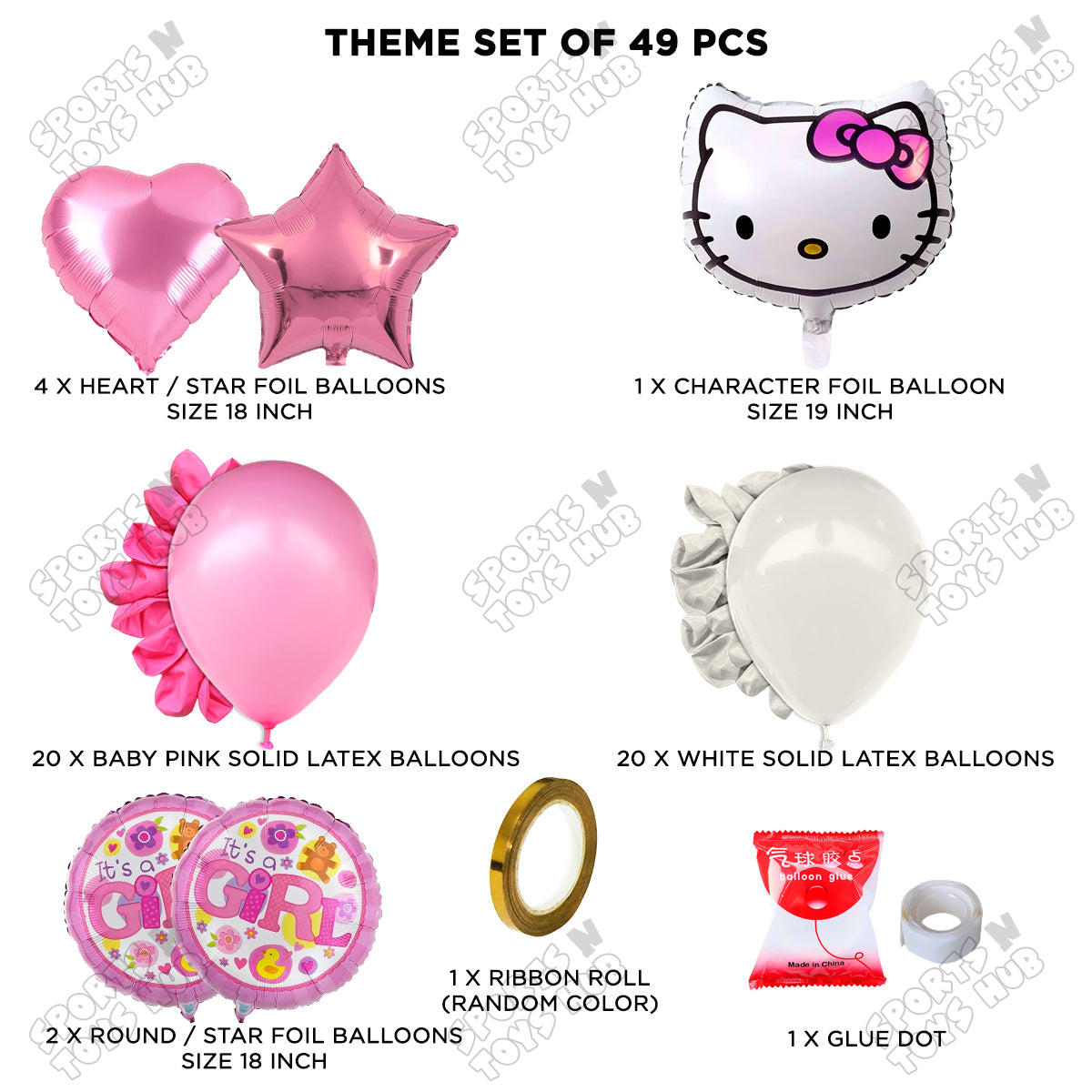 Hell0 Kitty Face Foil Balloon Theme Collection