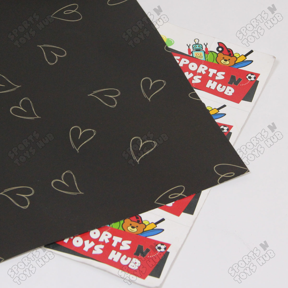 Golden Sketch Holow Hearts Flower Bouquet Sheets - 20 Sheets