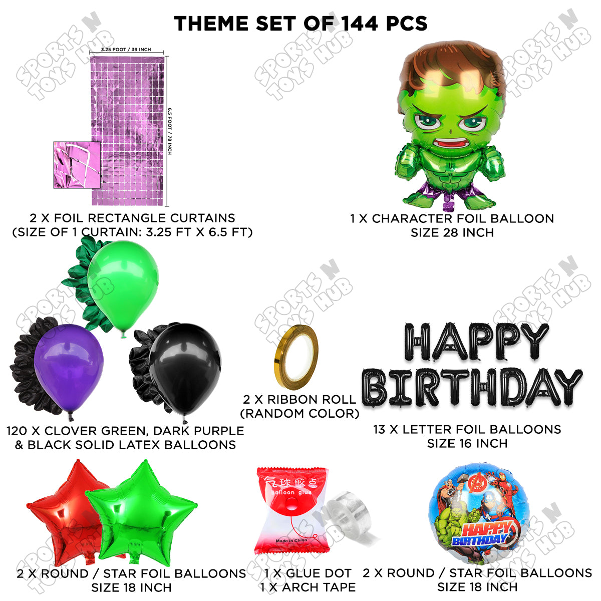 H-u-l-k Foil Letter Arch Theme Collection