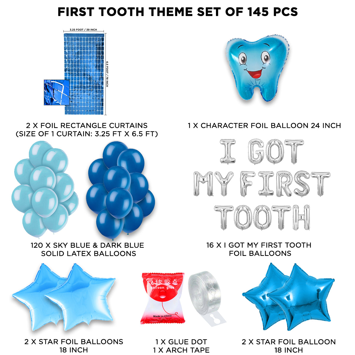 I Got My First Tooth Foil Letters Arch Theme