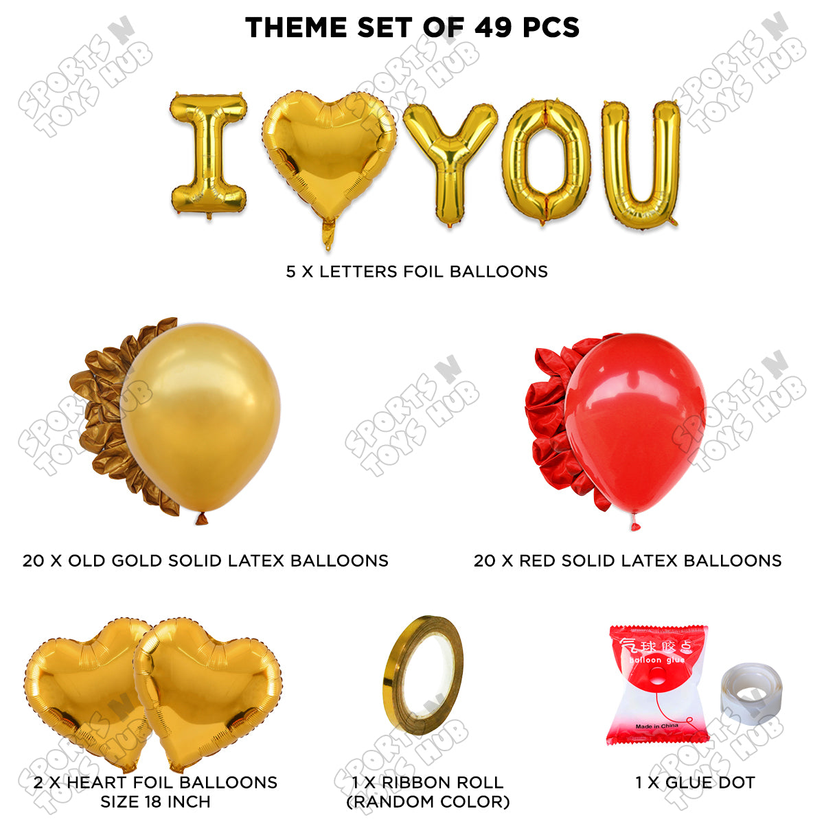 I ♥ You Foil Letter Garland Theme Collection