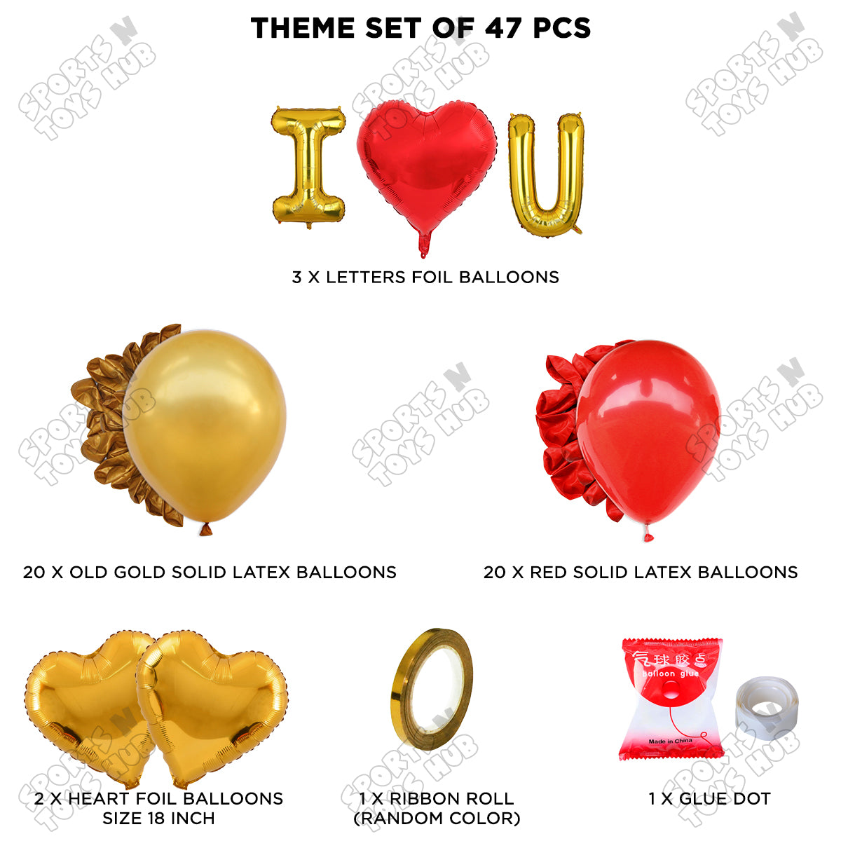 I ♥ U Foil Letter Garland Theme Collection
