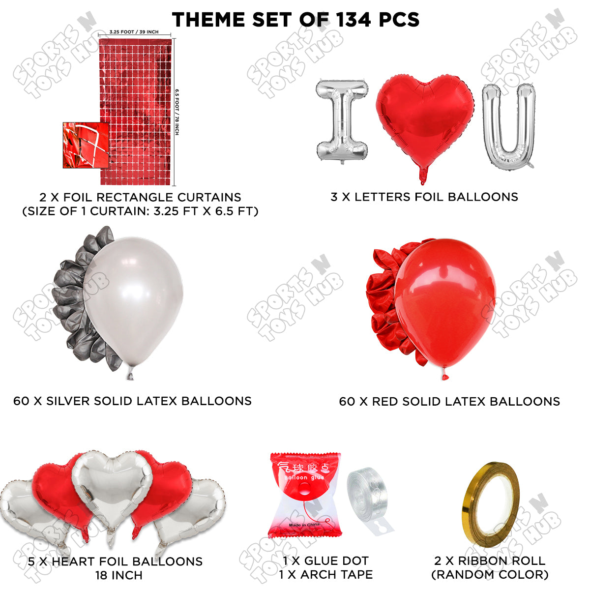 I ♥ U Foil Letter Arch Theme Collection