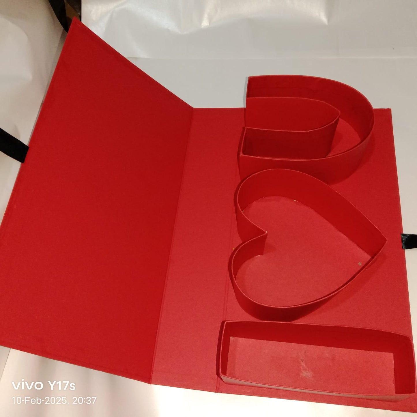 I ❤️ U Letter Shape Paper Cardboard Gift Box with Flap Lid, Fillable Chocolate Sweets Flowers Gift Box
