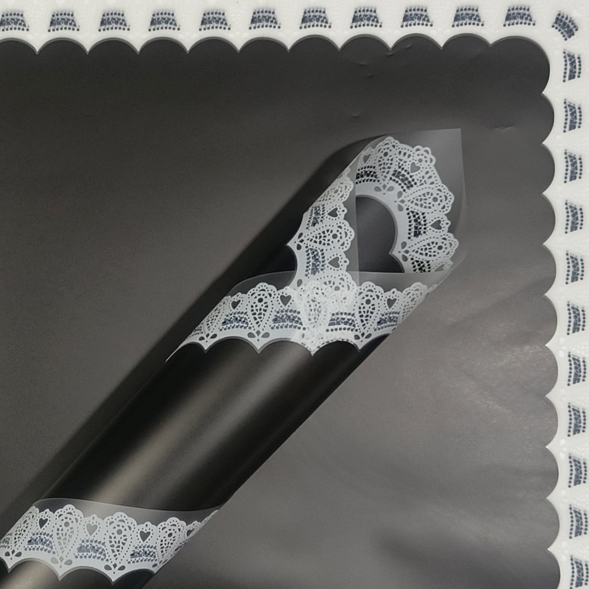 Flower Sheet Curvy Border Style, Wrapping Paper, Floral Gifting Sheets Bouquet Collection