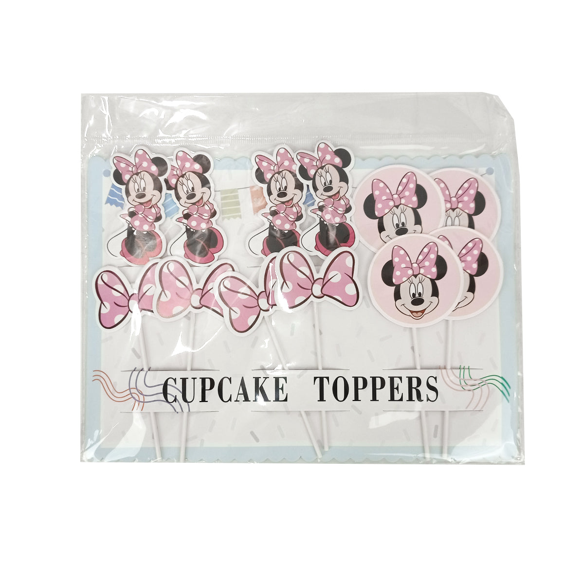 Cartoon Characters Minnie M0use Family Cup Cake Topper - 12 Pcs