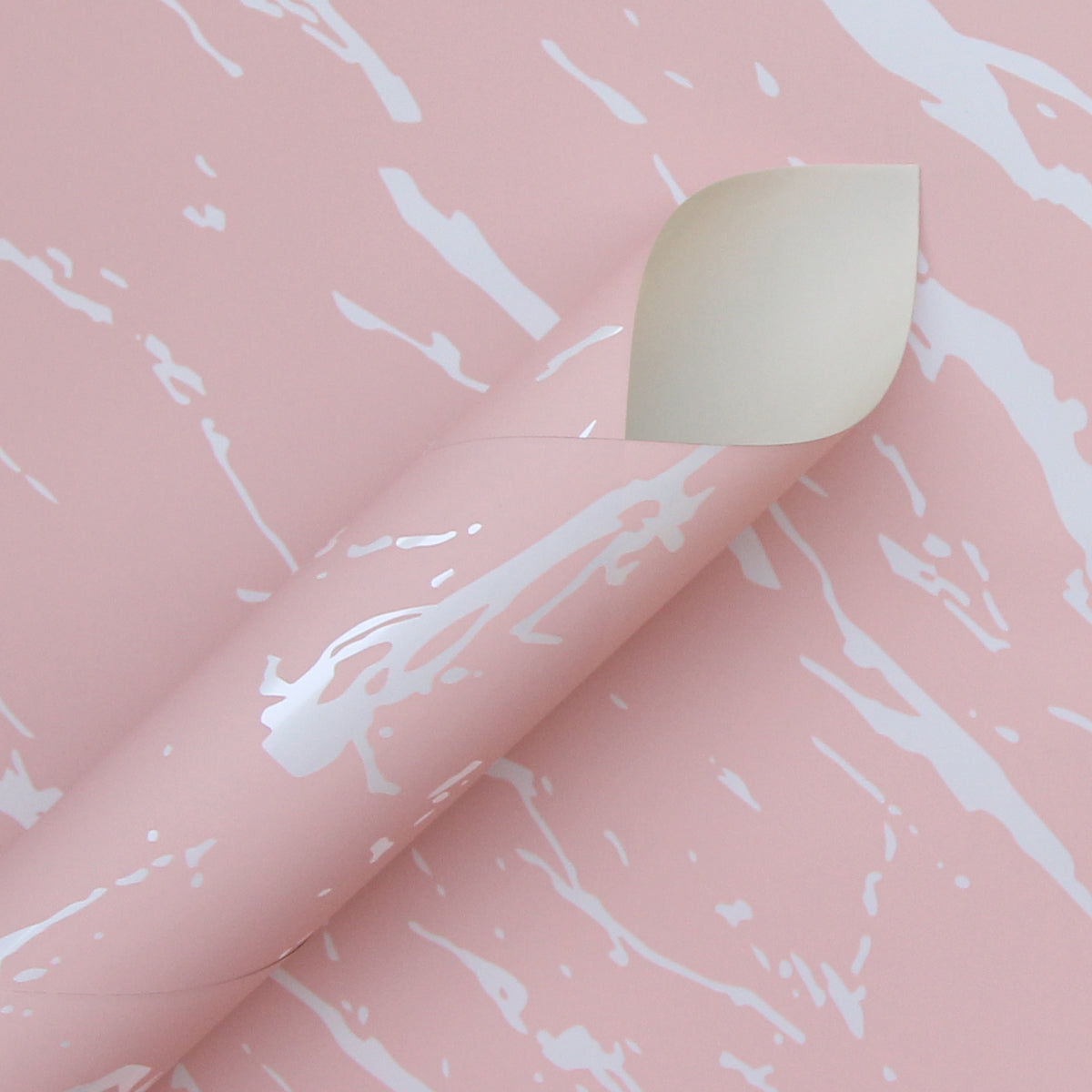 Paint Splatter Pattern with Colored Back Reversible Opaque Bouquet Wrapping Sheets