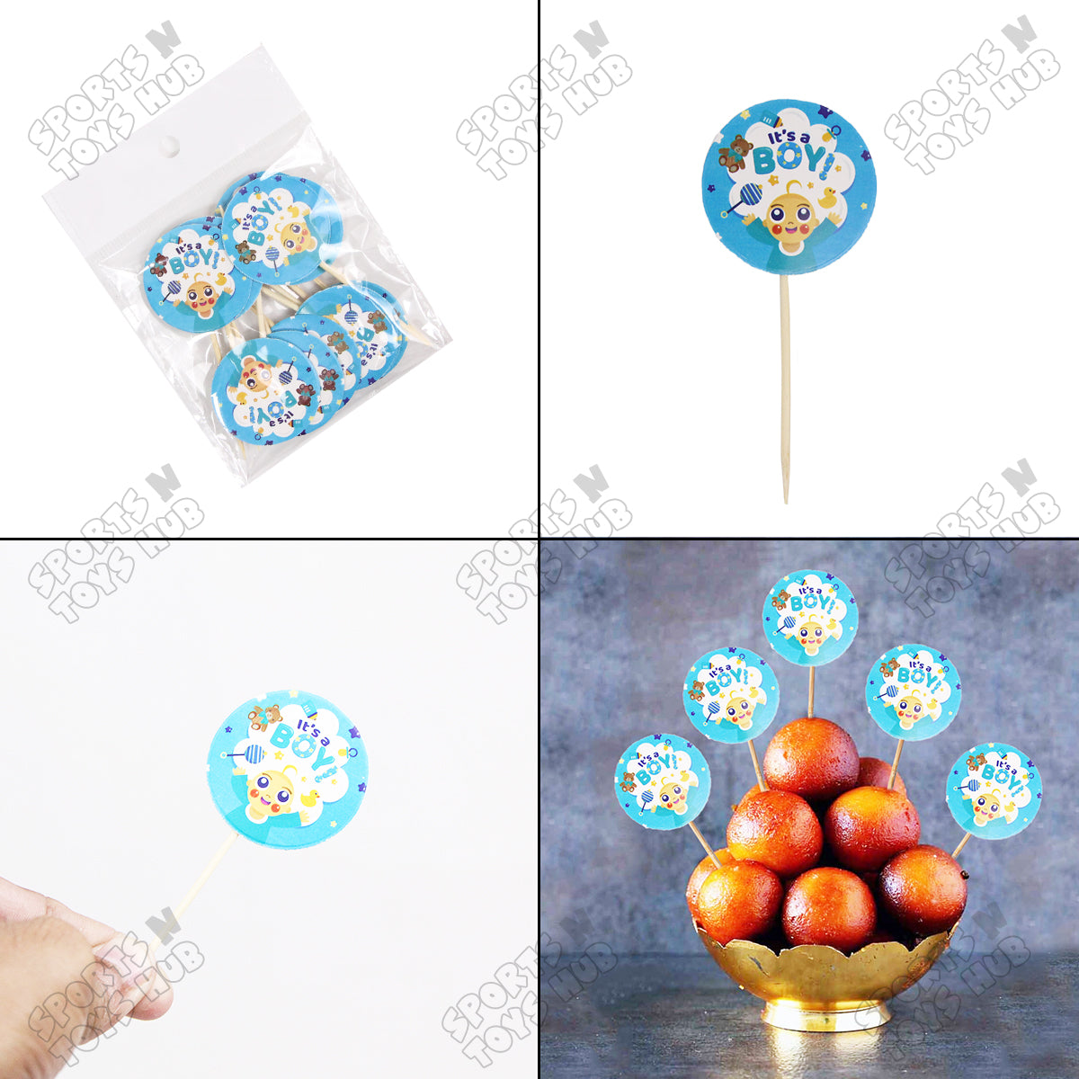 Its a Boy Sweet Topper - Pack Of 12