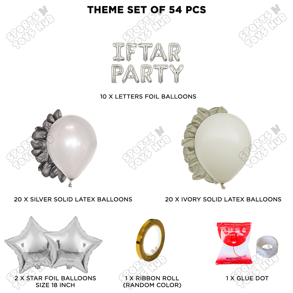 Iftar Party Foil Balloon Garland Theme Collection