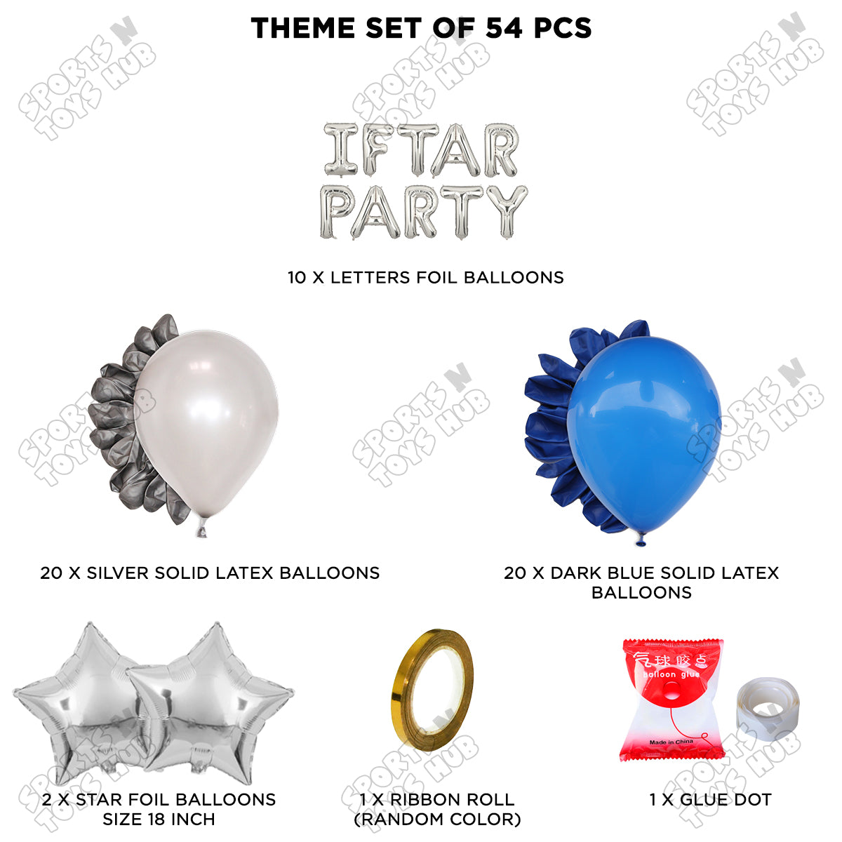 Iftar Party Foil Balloon Garland Theme Collection