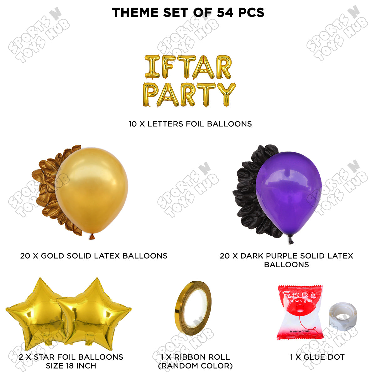 Iftar Party Foil Balloon Garland Theme Collection
