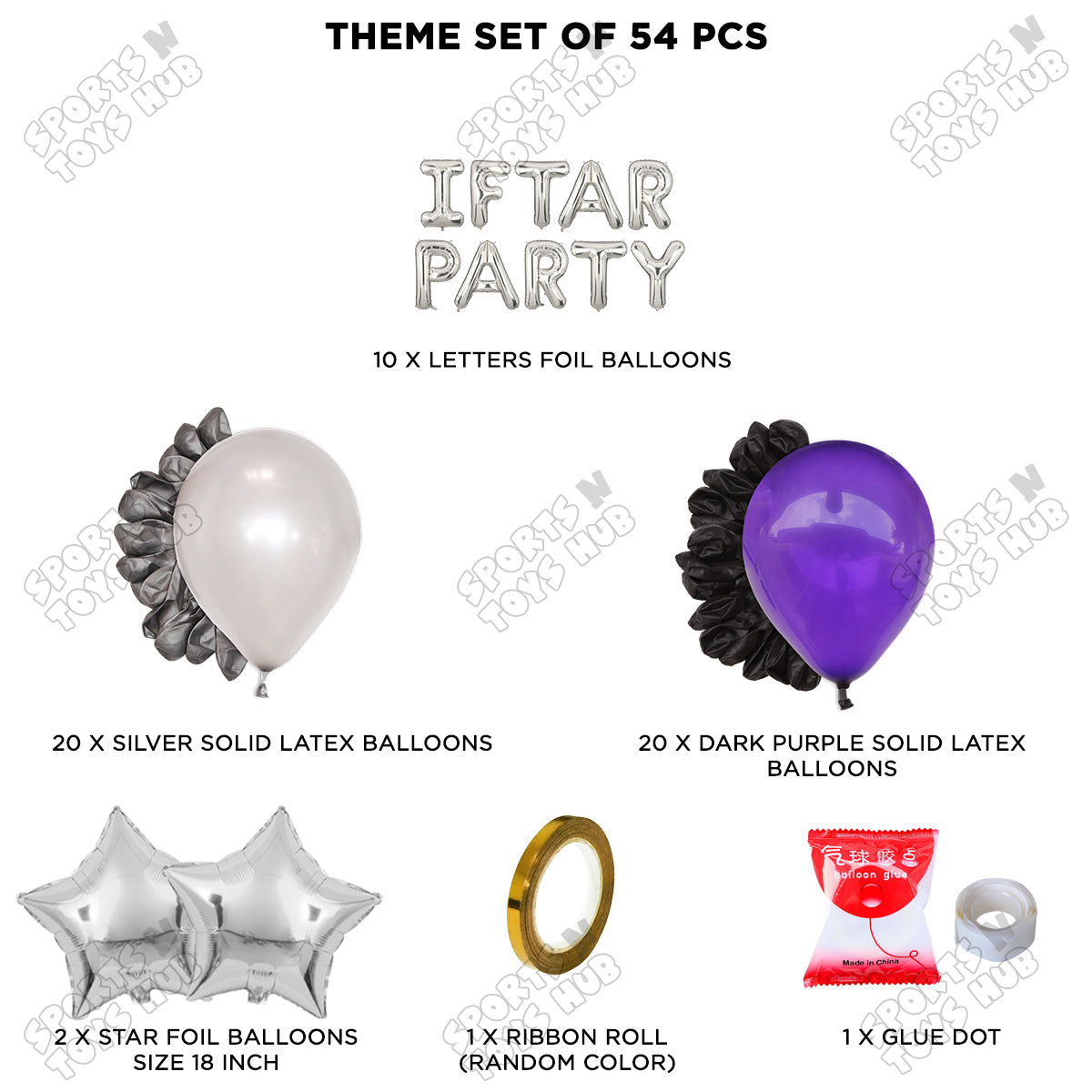 Iftar Party Foil Balloon Garland Theme Collection