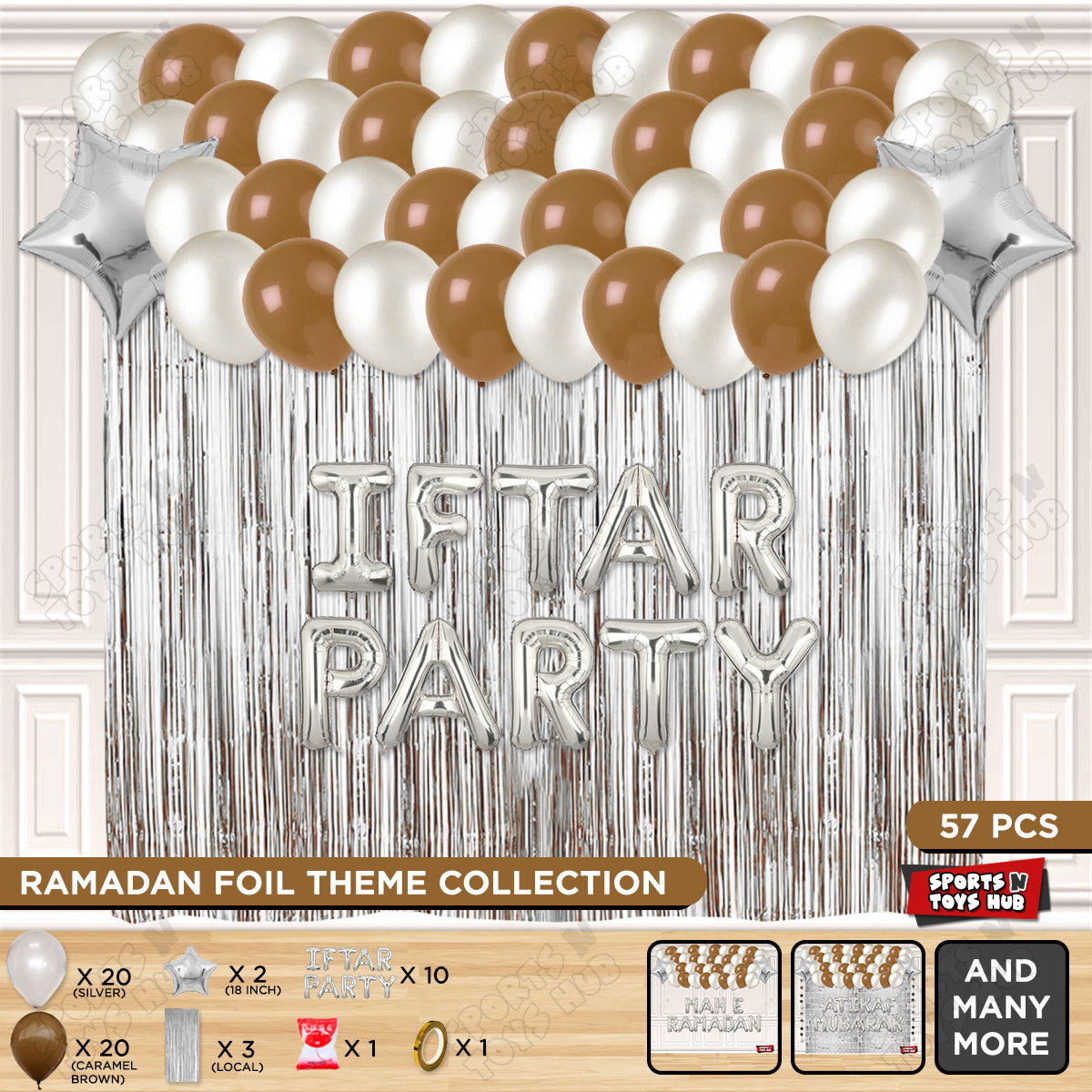Iftar Party Foil Balloon Curtain Theme Collection