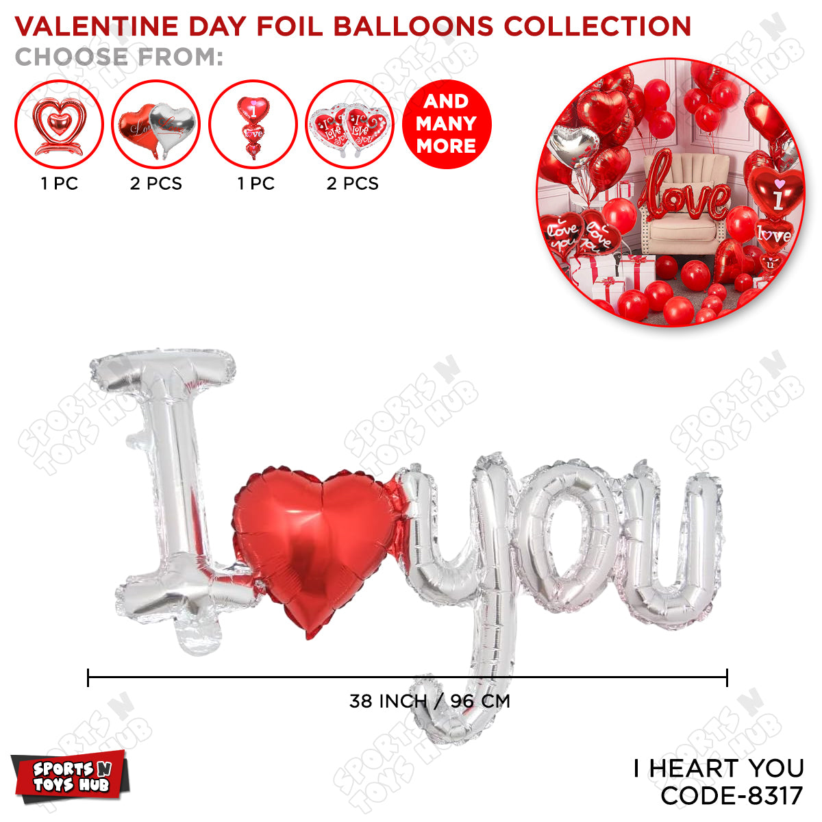 I ♥ You Foil Letter