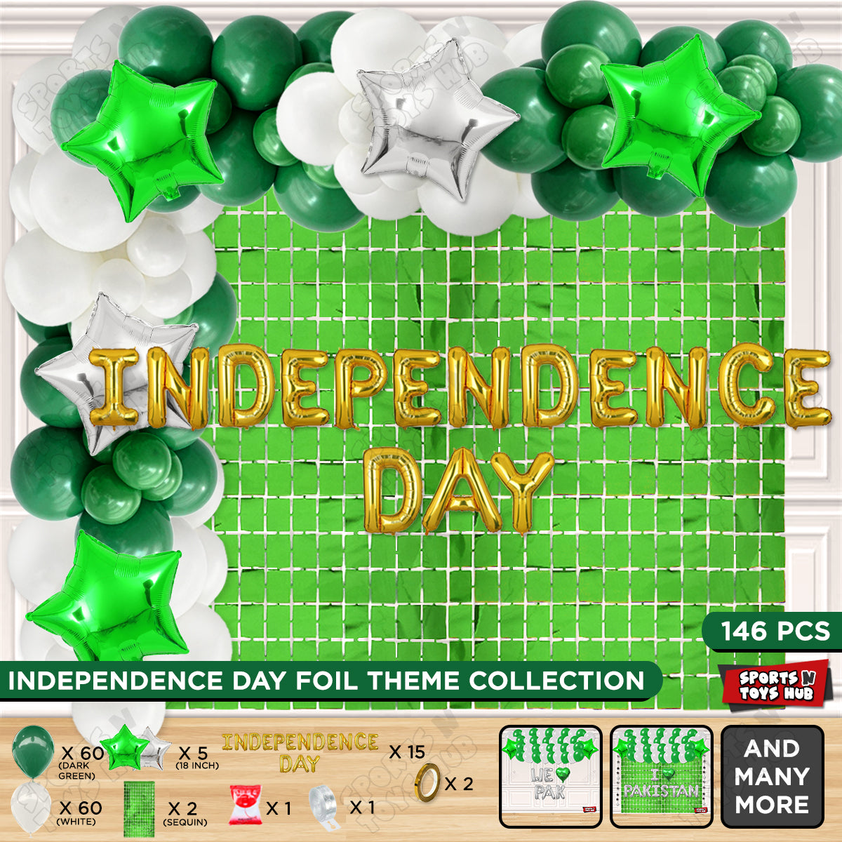Independence Day Foil Letters Theme Collection