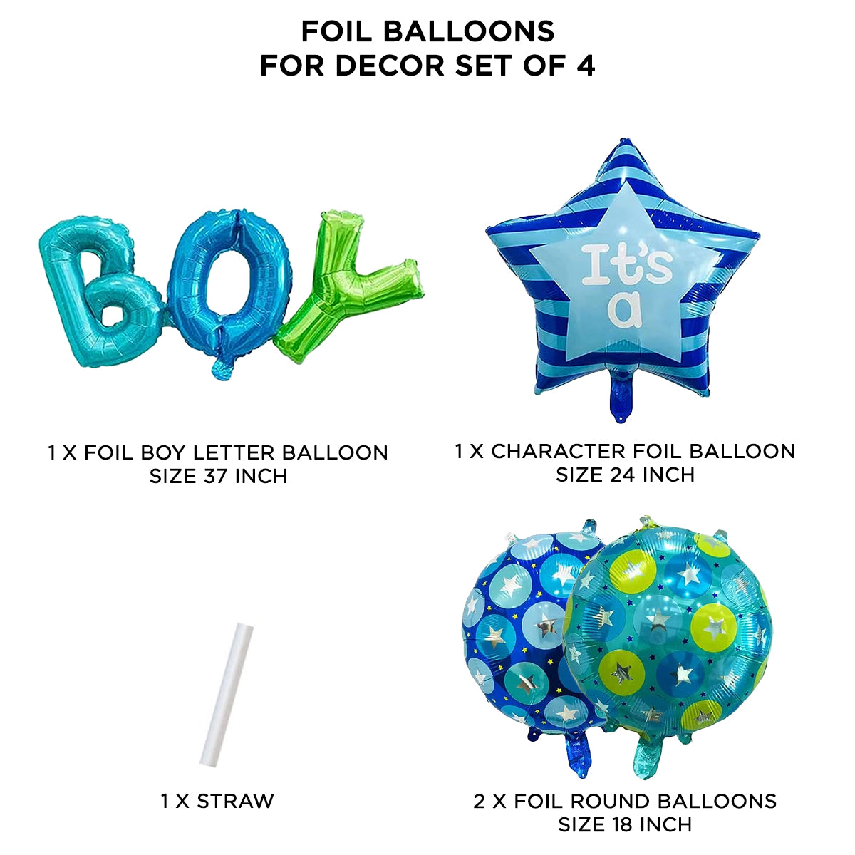 Its a Boy Foil Balloon Set