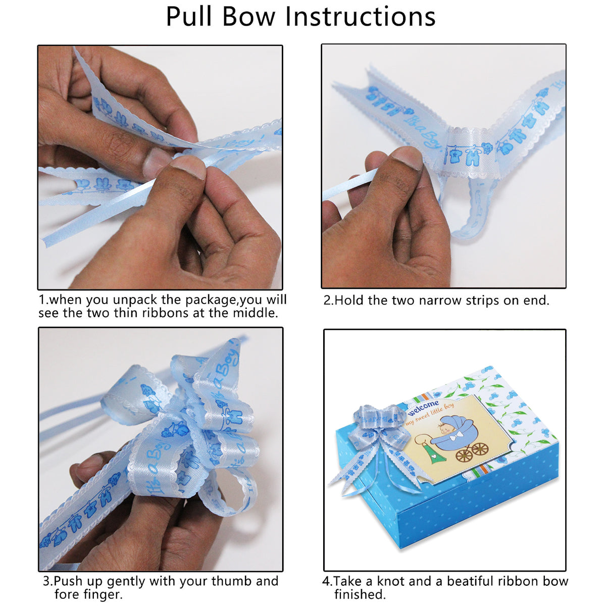 25 MM - Baby Announcement Pull Flower Ribbon Collection