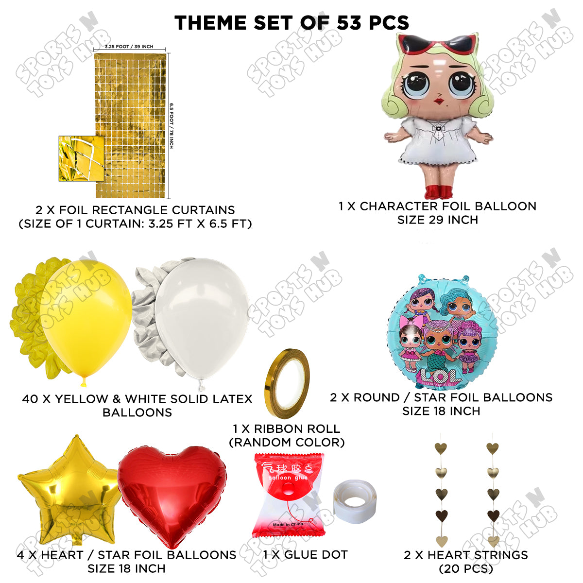 L.O.L Leading Baby Foil Balloon Theme Collection