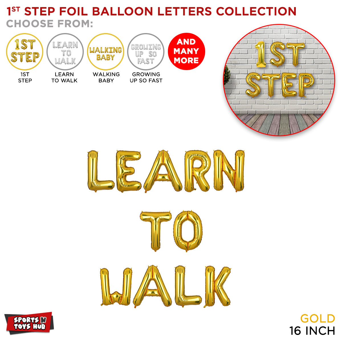 First Step Gold Foil Letter Collection