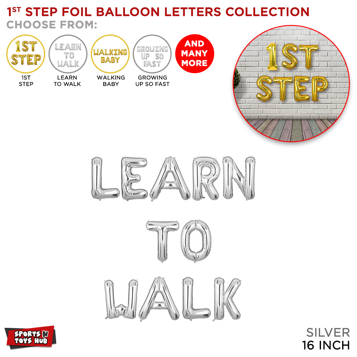 First Step Silver Foil Letter Collection