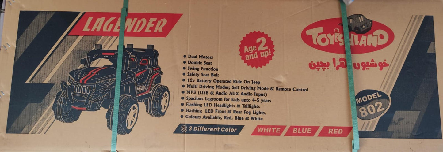 Lagender Off Road Style Jeep - Kids Ride on Battery Operated Electric Car With Lights & Music