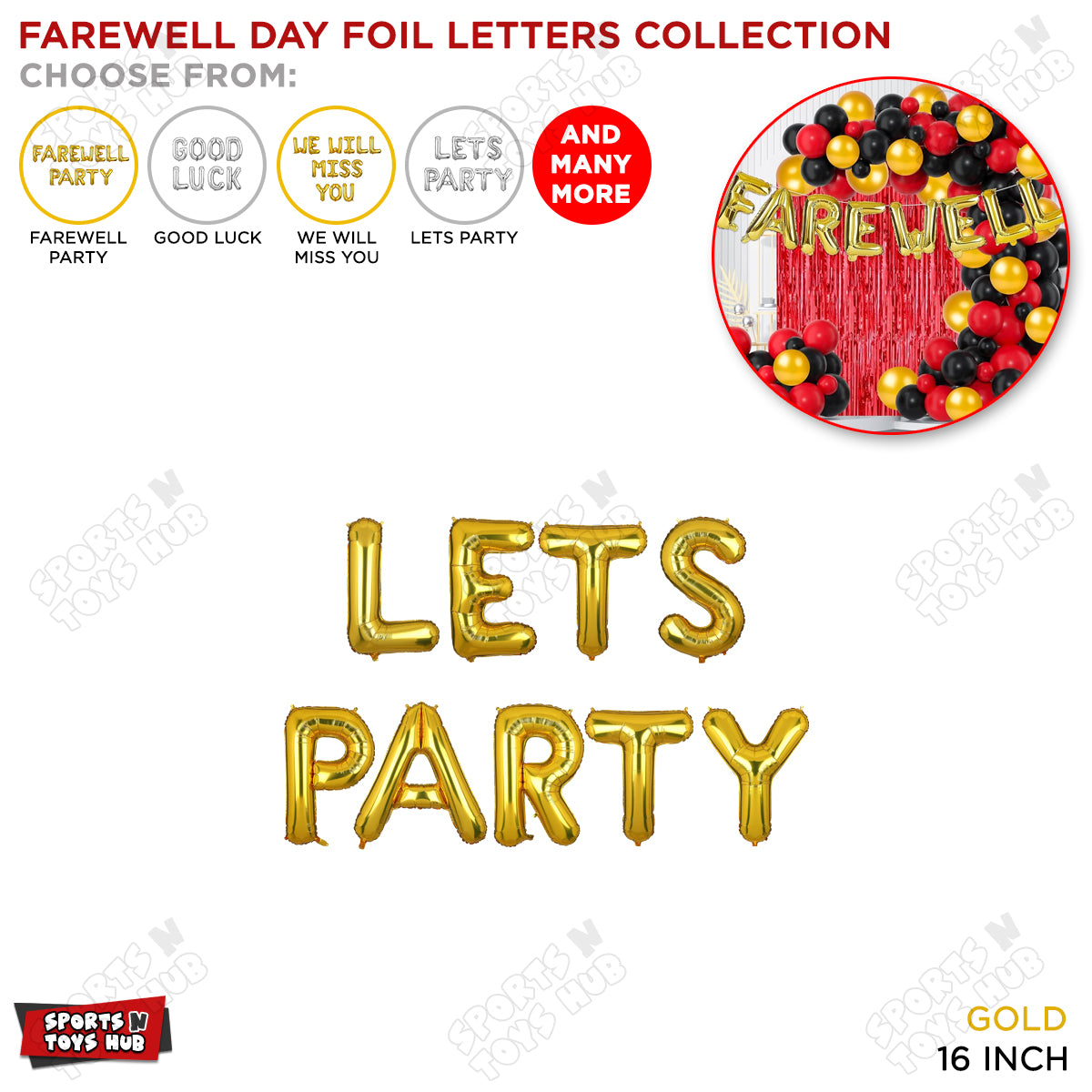 Farewell Gold Foil Letters Collection