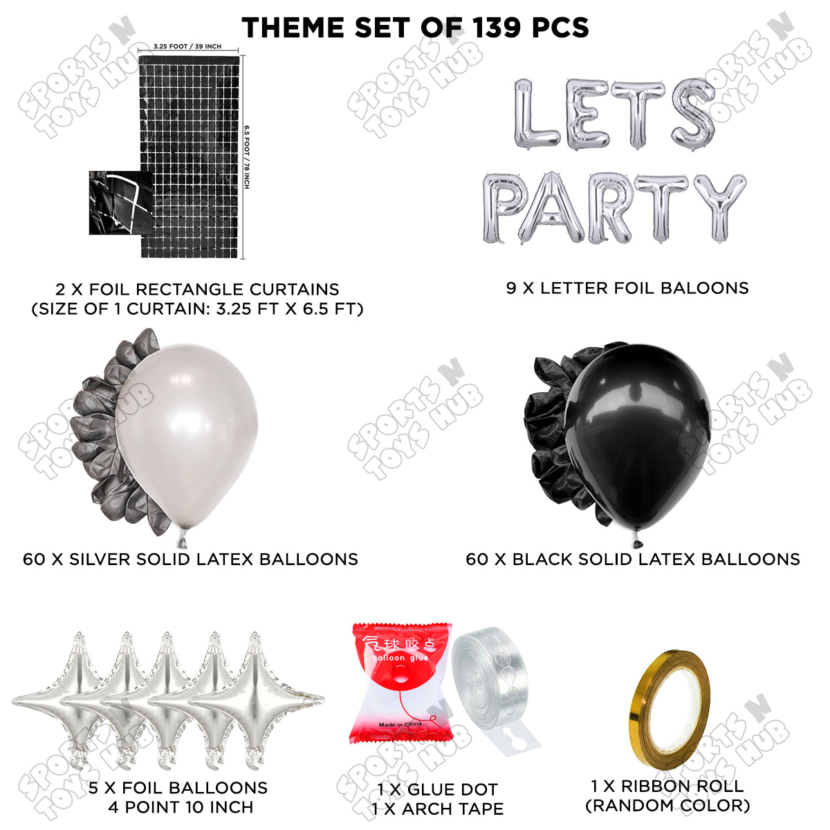 Lets Party Foil Letters Theme Collection