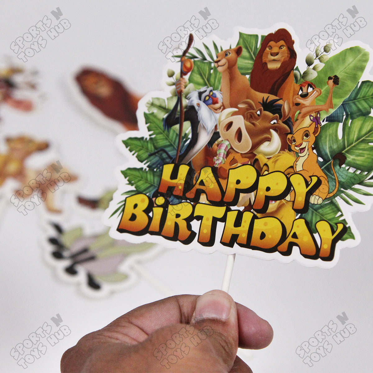 Cartoon Characters HBD Lion King Simb@ Cake Topper - 8 Pcs