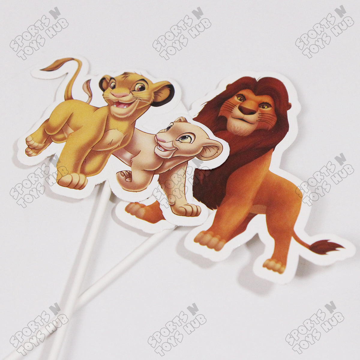 Cartoon Characters HBD Lion King Simb@ Cake Topper - 8 Pcs