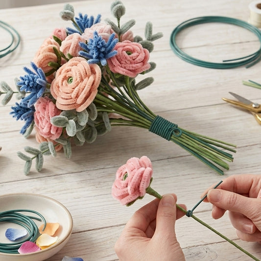 Floral Stem Wire 2mm – Premium Green Florist Craft Wire for Artificial Flowers, Wreath Making, Bouquet Arrangements, DIY Floral Crafts & Decoration Supplies