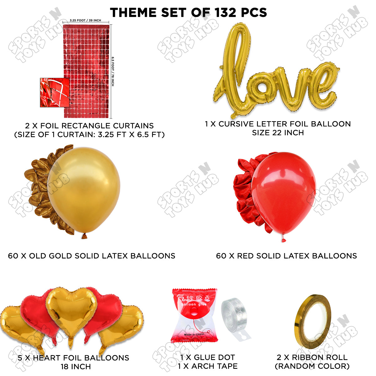 Love Foil Balloon Set Arch Theme Collection