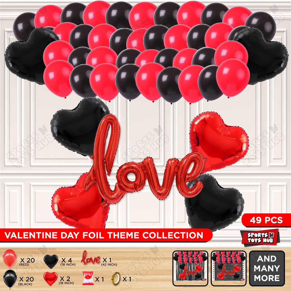 Jumbo Love Foil Balloon Set Garland Theme Collection