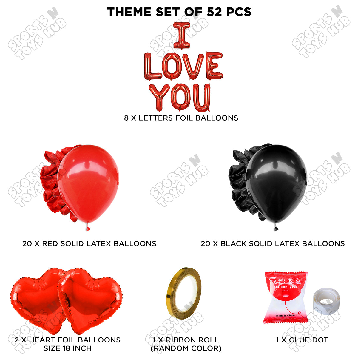 I Love You Foil Letter Garland Theme Collection