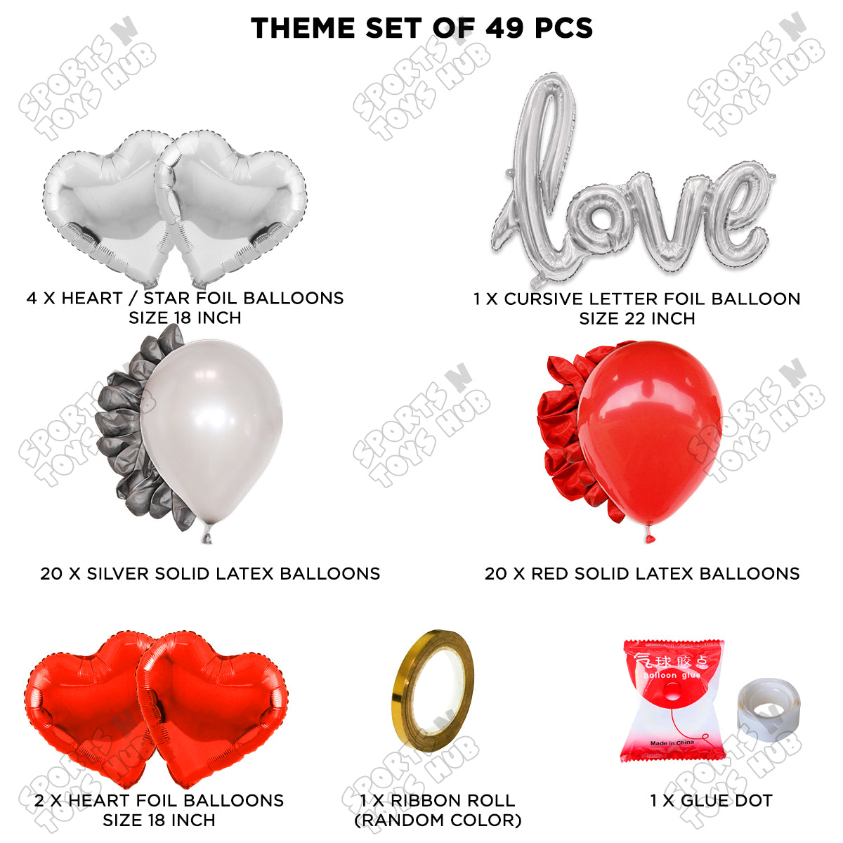 Love Foil Balloon Set Garland Theme Collection
