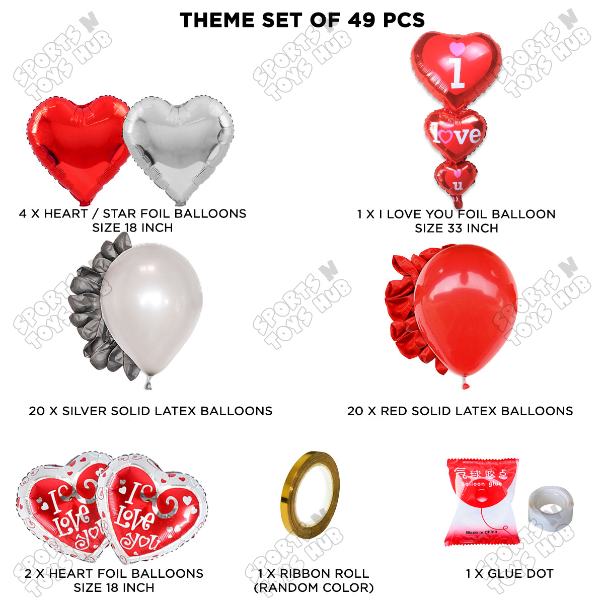 I Love You With Heart Set Theme Collection