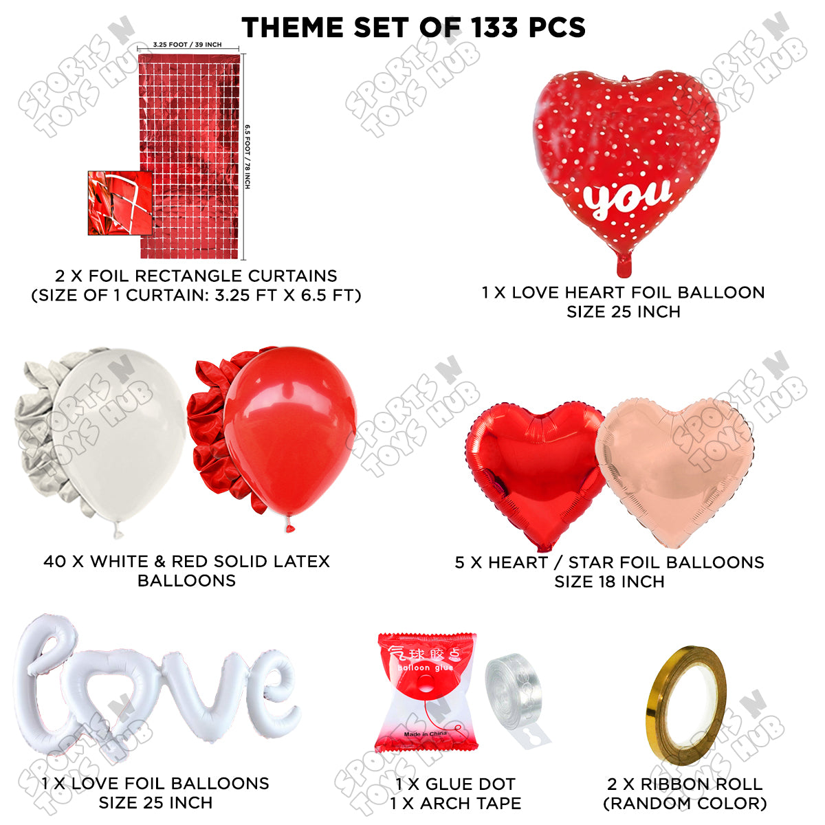3D Love You Letter With Heart Set Theme Collection